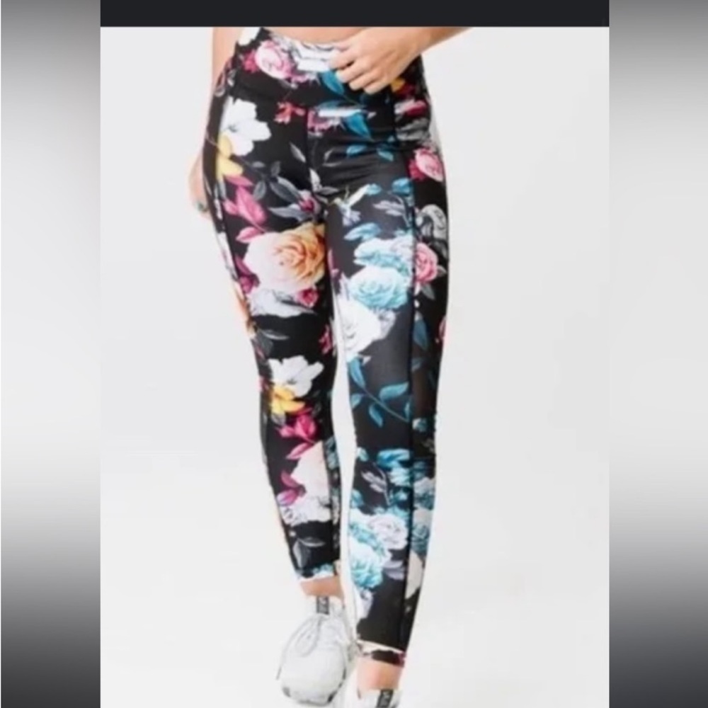 ZYIA Black Floral Leggings